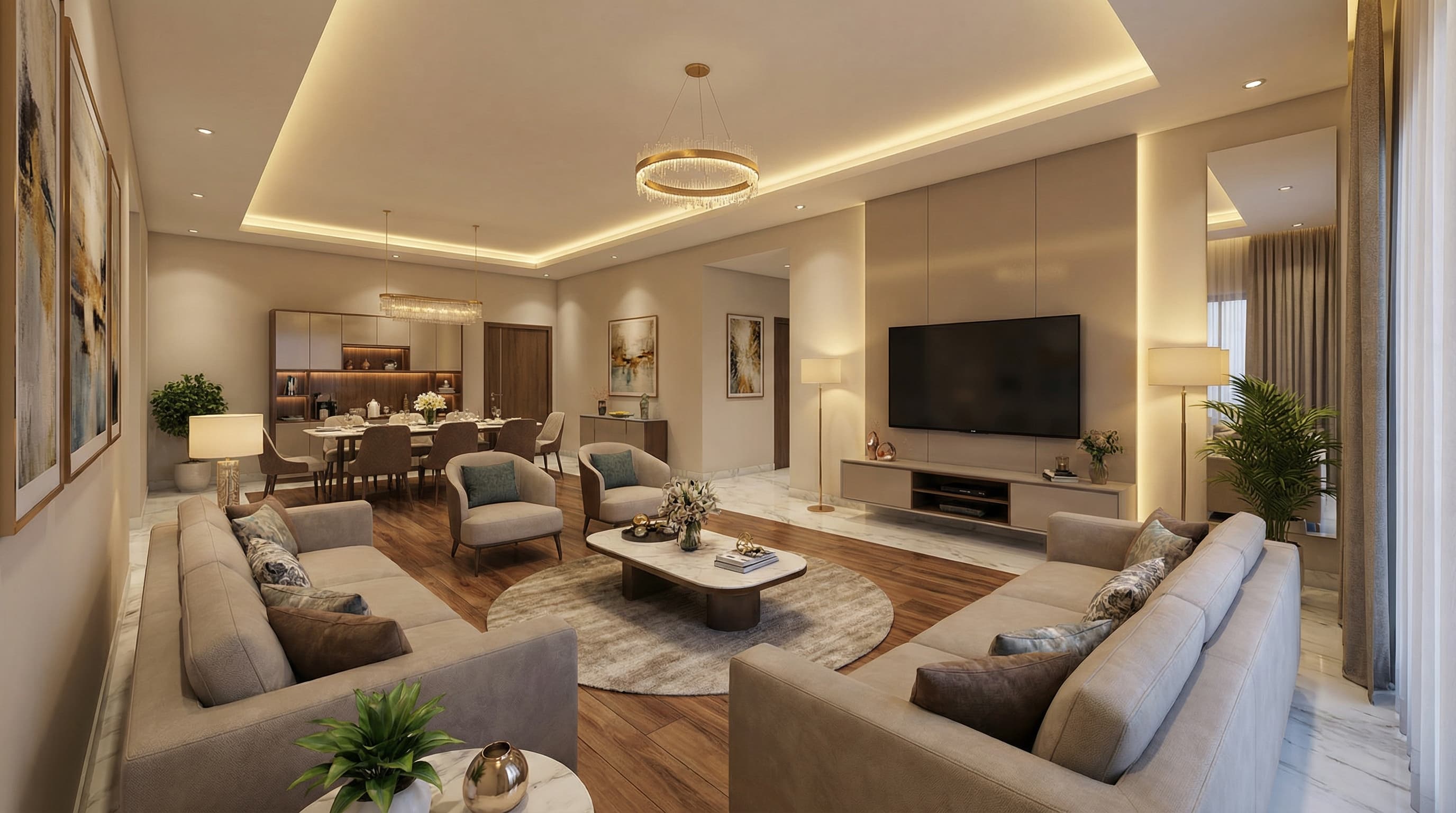 Premium 4.5 BHK Apartment - 3600 Sq.Ft in Windlass River Valley